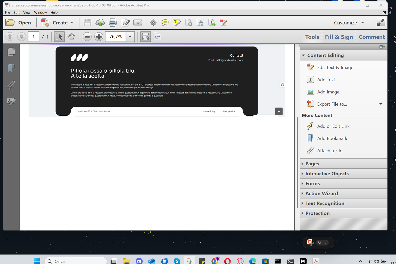 Adobe acrobat XI pro screenshot