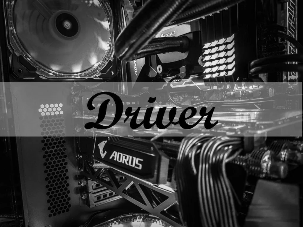 a computer case with the words driver on it